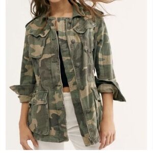 FREE PEOPLE not your brother’s camo surplus jacket